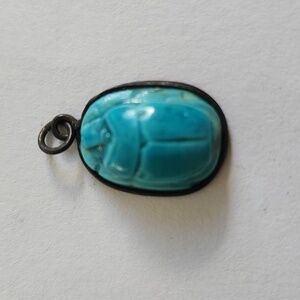 Vintage Handmade Scarab Beetle Pendant From Egypt
